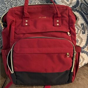 Anello Red and Black Women's Backpack